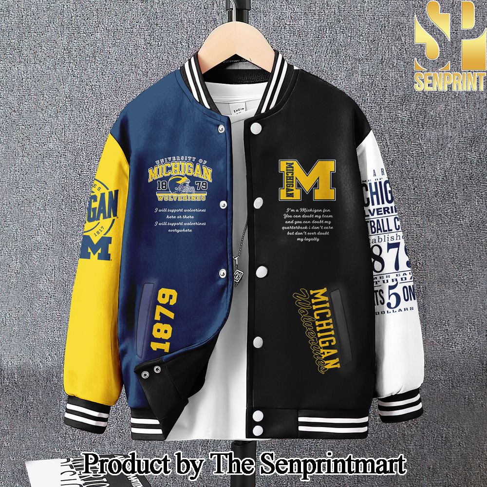 Michigan Wolverines High Fashion Full Printing Jacket SEN1728