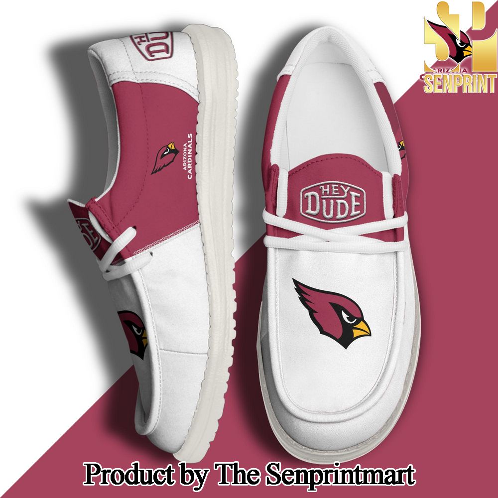 Arizona Cardinals Football Hey Dude Canvas Loafer Shoes Custom Your Name Gifts For Fans SEN2432