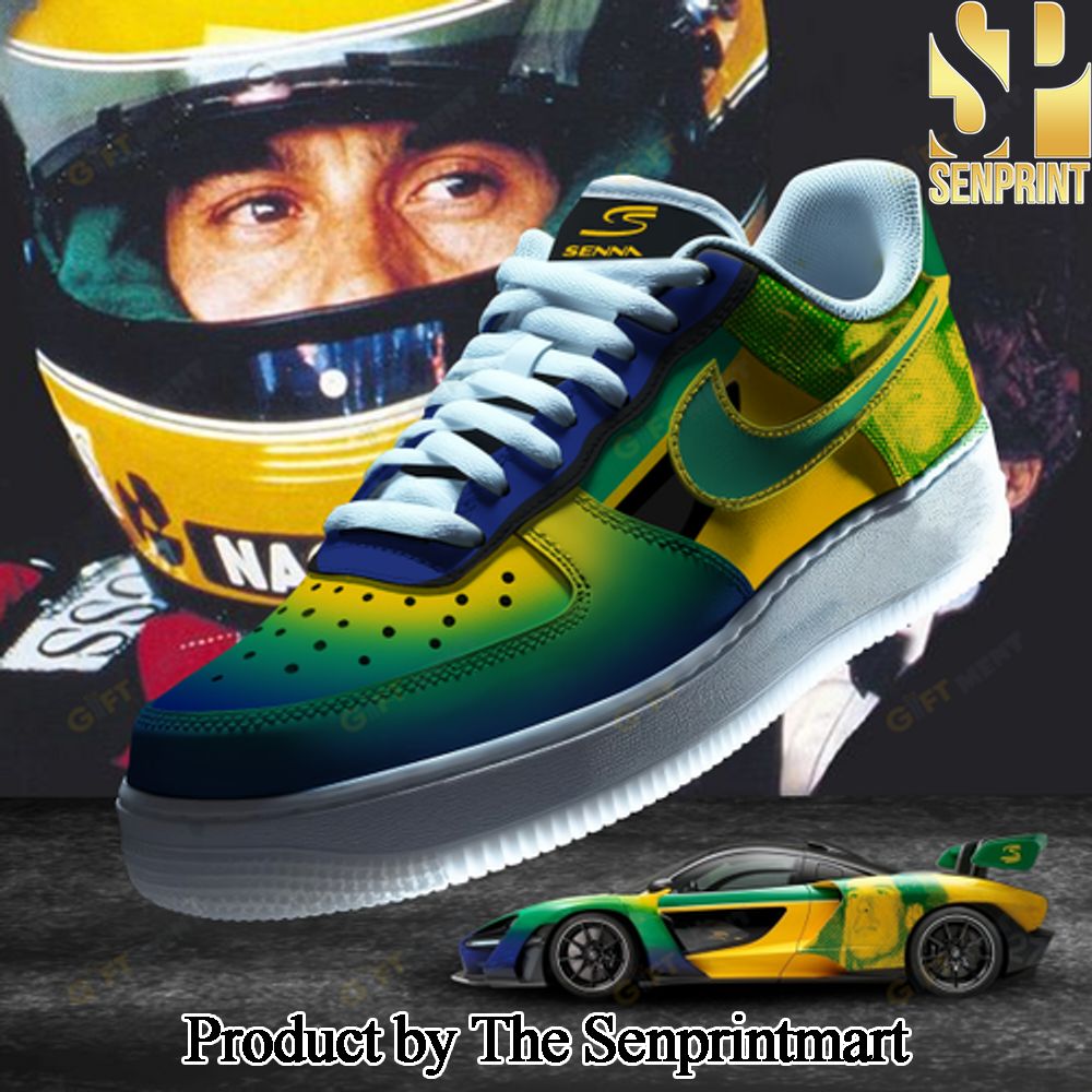 Ayrton Senna’s Special McLaren Car at the Monaco Grand Prix Unisex Air Force Sneaker SEN2116