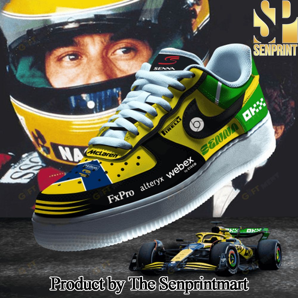 Ayrton Senna’s Special McLaren F1 Car at the Monaco Grand Prix Unisex Air Force Sneaker SEN2117