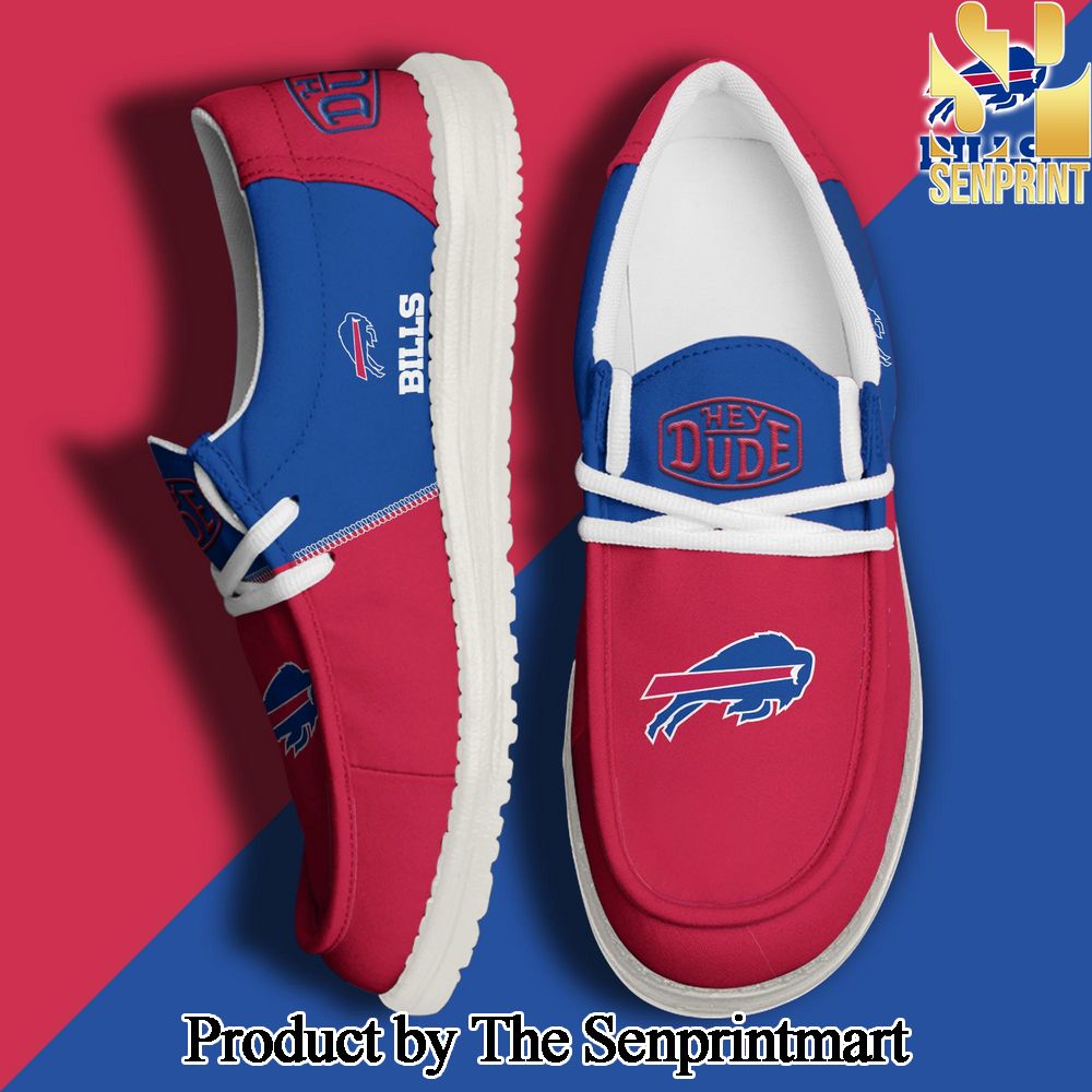 Buffalo Bills Football Hey Dude Canvas Loafer Shoes Custom Your Name Gifts For Fans SEN2426