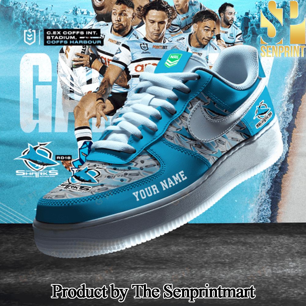 Cronulla-Sutherland Sharks NRL Unisex Air Force Sneaker SEN2242