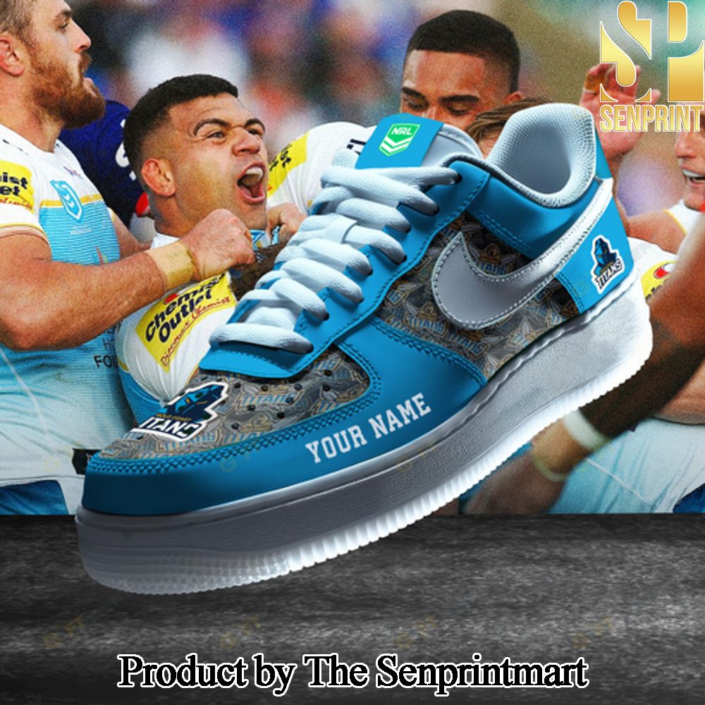 Gold Coast Titans NRL Unisex Air Force Sneaker SEN2241