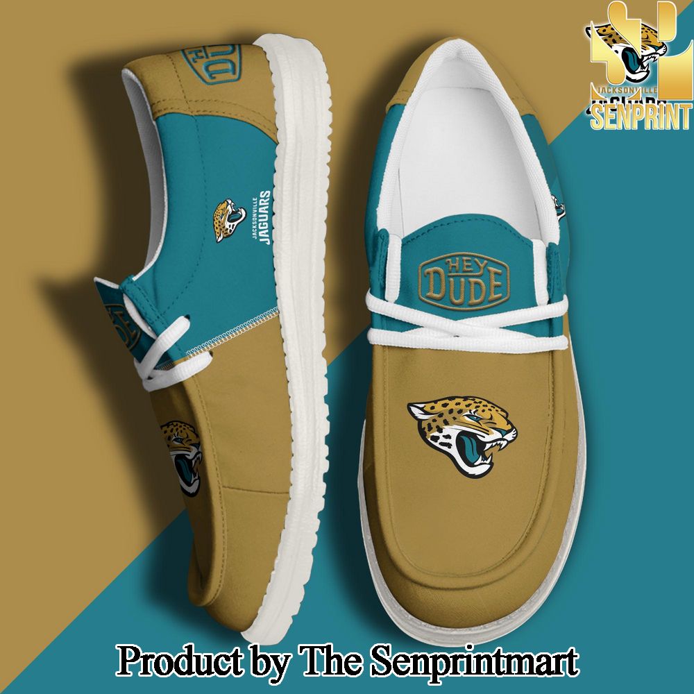 Jacksonville Jaguars Football Hey Dude Canvas Loafer Shoes Custom Your Name Gifts For Fans SEN2418