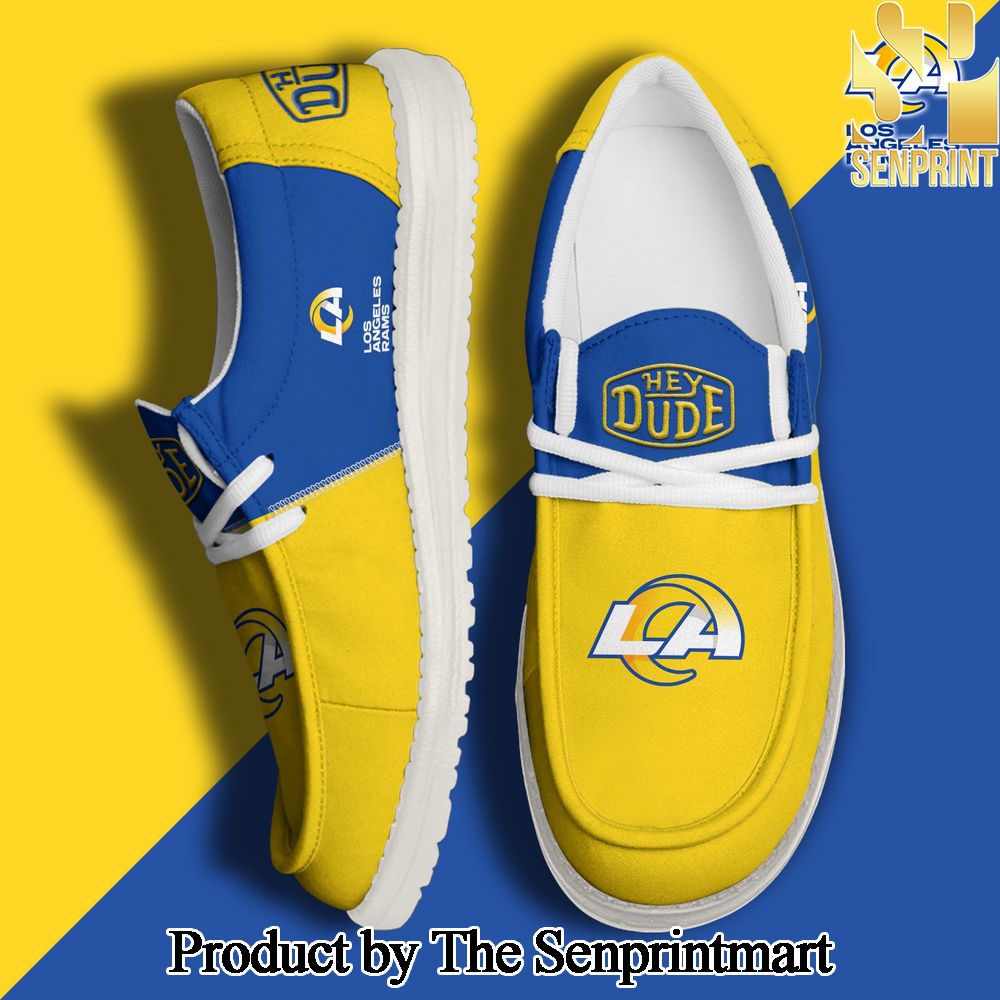 Los Angeles Rams Football Hey Dude Canvas Loafer Shoes Custom Your Name Gifts For Fans SEN2413