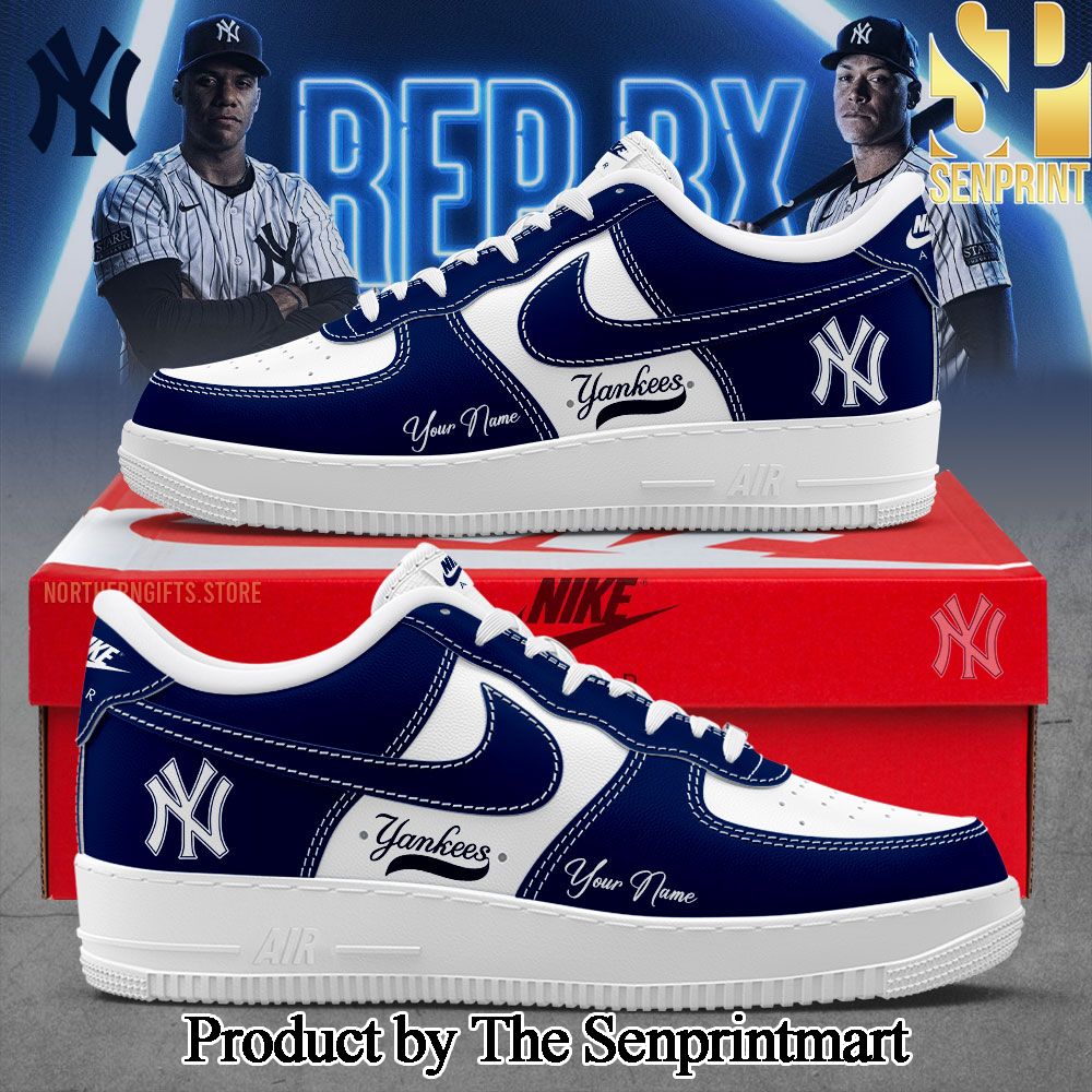 New York Yankees Air Force Sneakers Custom Name For Fans Shoes SEN2595