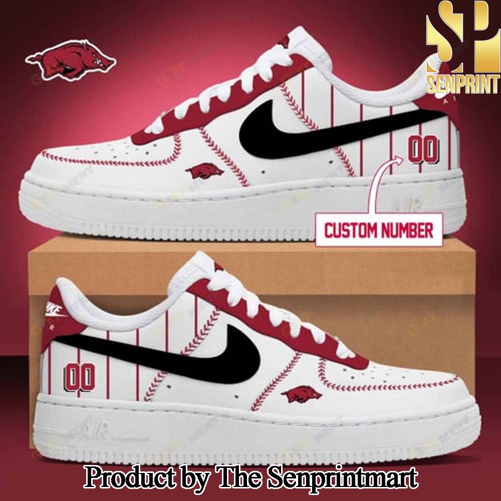 Personalized Arkansas Razorbacks Unisex Air Force Sneakers SEN2340