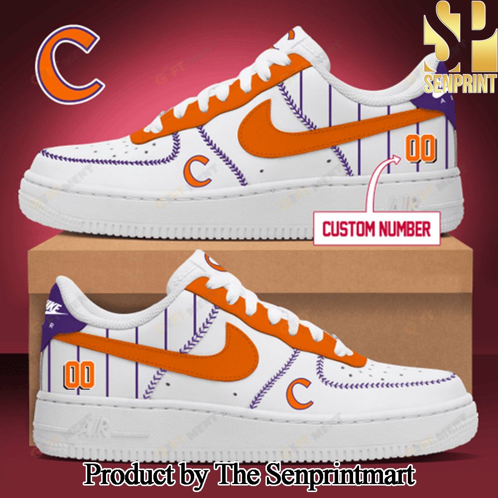 Personalized Clemson Tigers baseball Unisex Air Force Sneakers SEN2275