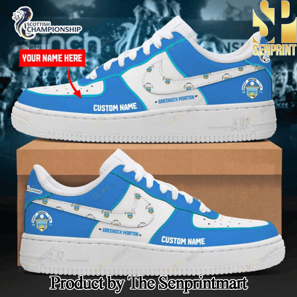 Personalized Greenock Morton Unisex Air Force Sneakers SEN2301