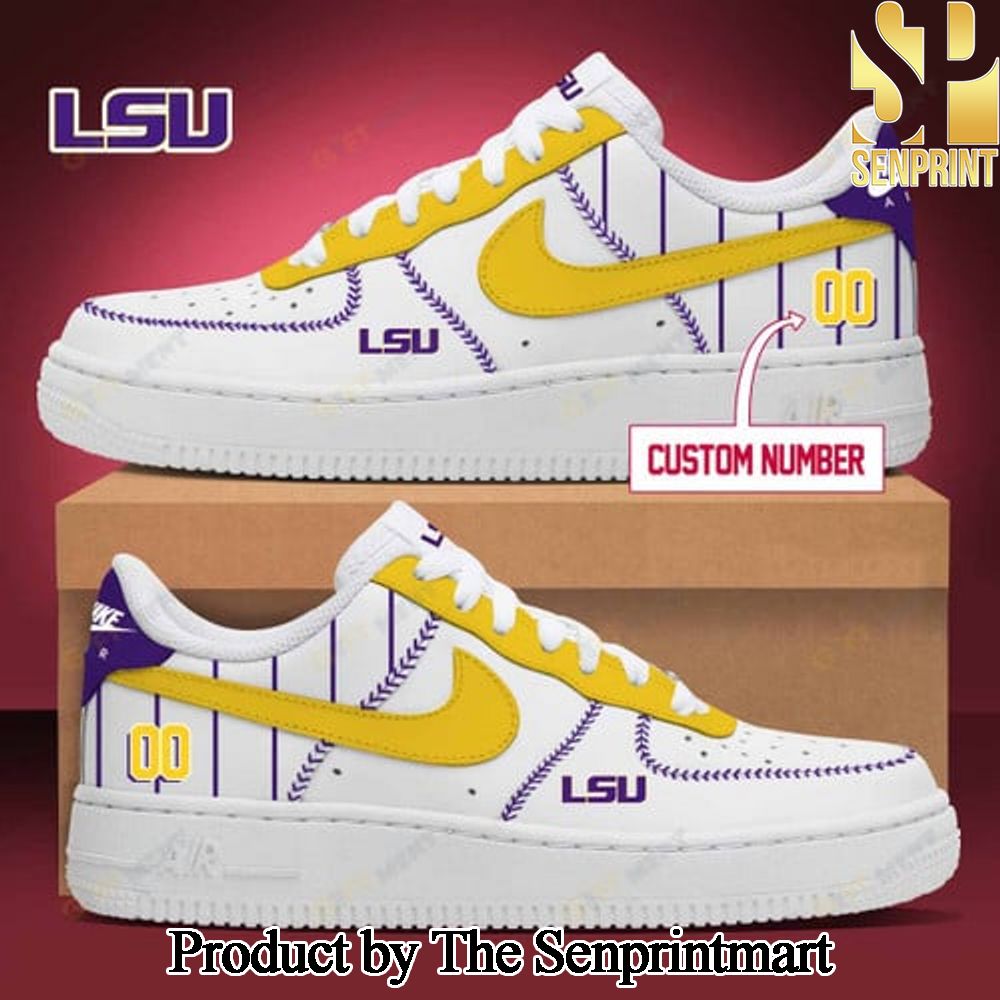 Personalized LSU Tigers Unisex Air Force Sneakers SEN2333