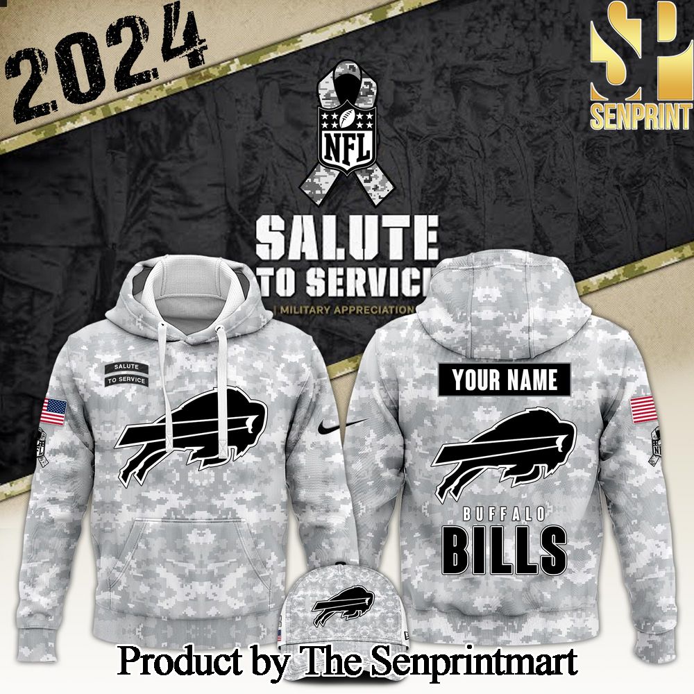 Buffalo Bills Arctic Camo 2024 Salute to Service Club Version 2024 For Sport Fan Hoodie SEN0235