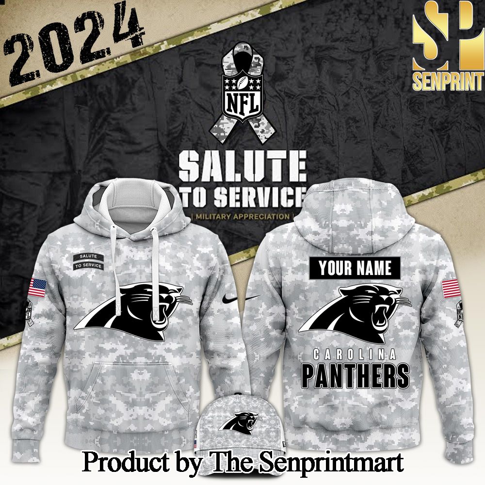 Carolina Panthers Arctic Camo 2024 Salute to Service Club Version 2024 For Sport Fan Hoodie SEN0218