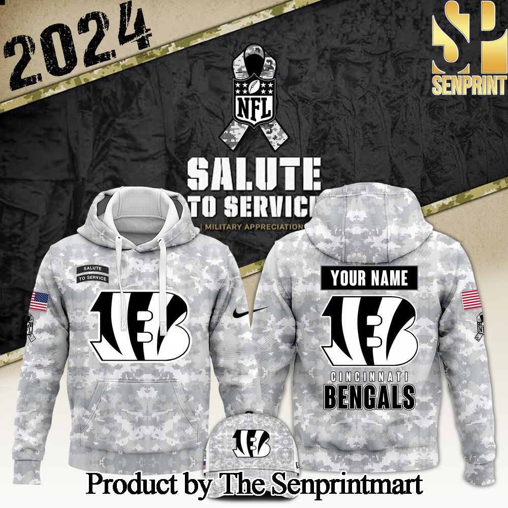 Cincinnati Bengals Arctic Camo 2024 Salute to Service Club Version 2024 For Sport Fan Hoodie SEN0225