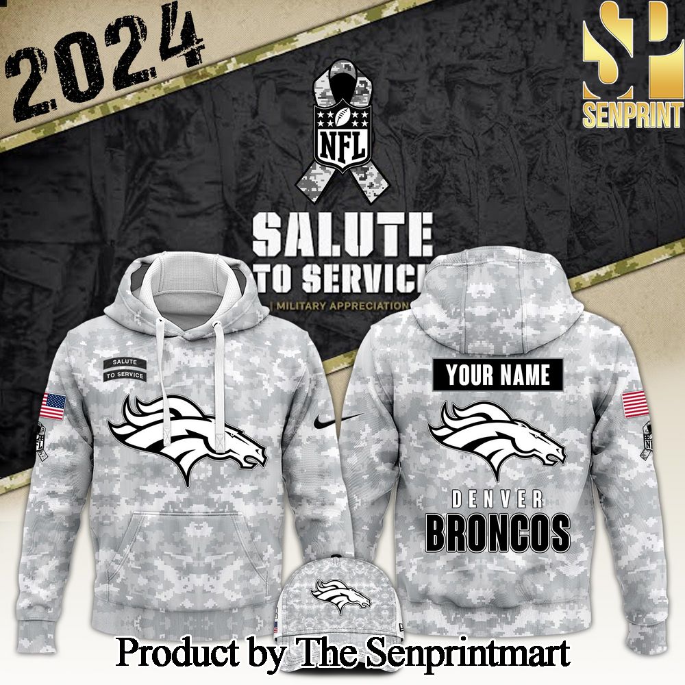 Denver Broncos Arctic Camo 2024 Salute to Service Club Version 2024 For Sport Fan Hoodie SEN0222