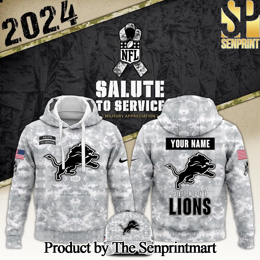 Detroit Lions Arctic Camo 2024 Salute to Service Club Version 2024 For Sport Fan Hoodie SEN0238