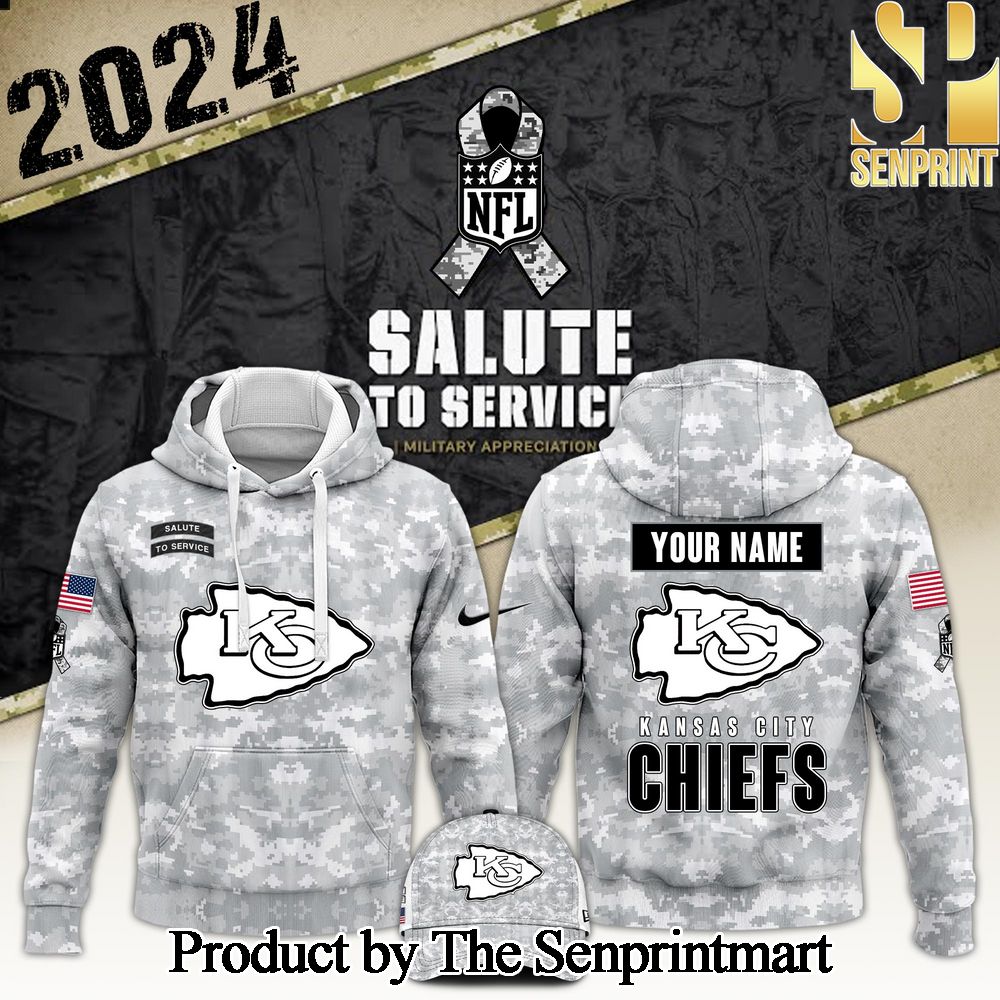 Kansas City Chiefs Arctic Camo 2024 Salute to Service Club Version 2024 For Sport Fan Hoodie SEN0239