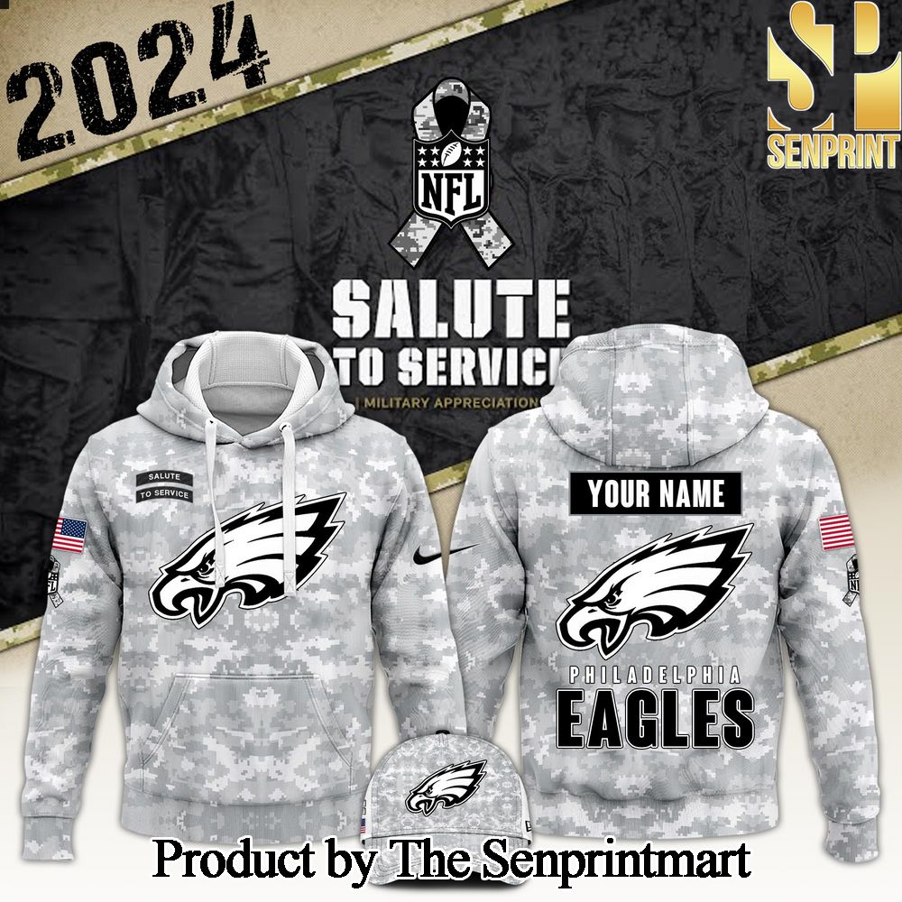 Philadelphia Eagles Arctic Camo 2024 Salute to Service Club Version 2024 For Sport Fan Hoodie SEN0215