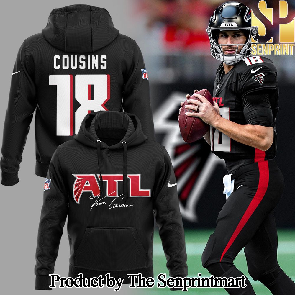 Atlanta Falcons Kirk Cousins No. 18 For Sport Fans All Over Printed Hoodie SEN0314