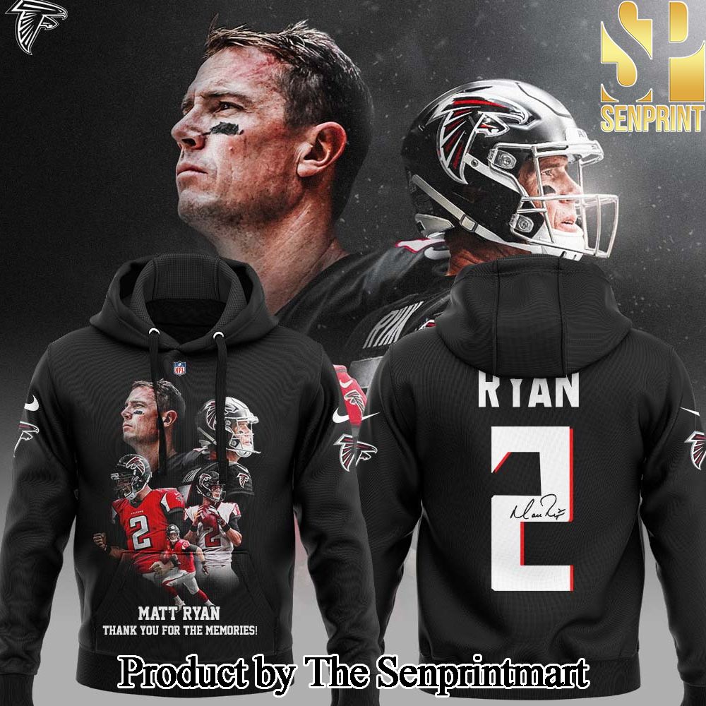 Atlanta Falcons x Thank you Matt Ryan For Sport Fans All Over Printed Hoodie SEN0312