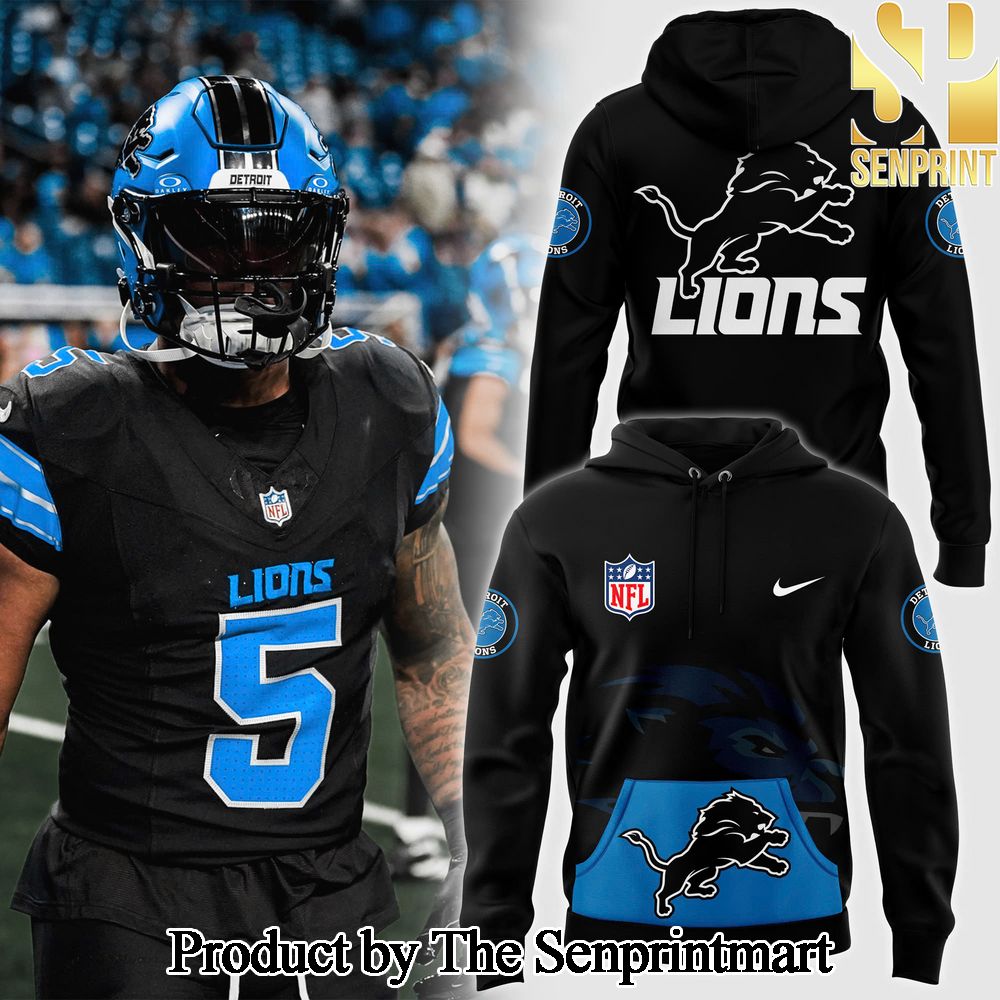 Detroit Lions Alternate Helmet Pullover New Style Full Print Hoodie SEN0331