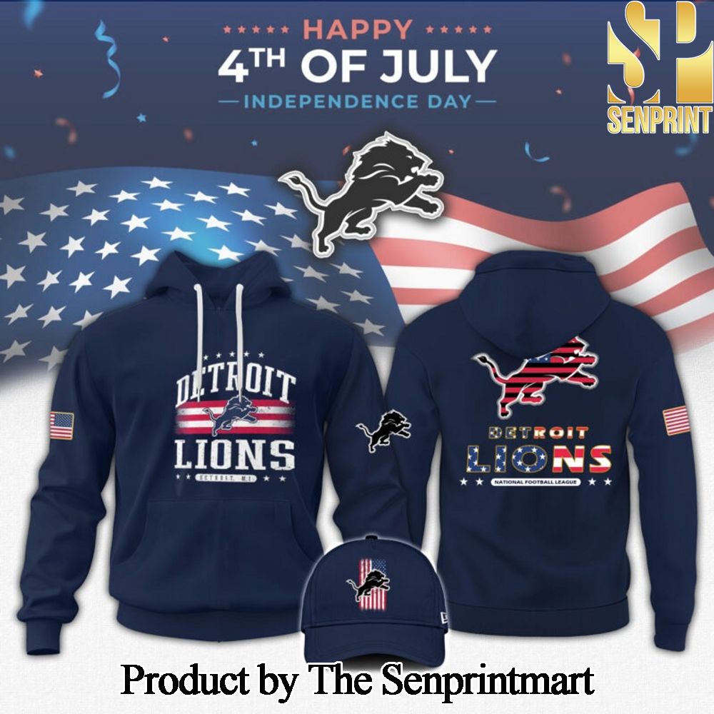 National Football League Detroit Lions 2024 4th of July Limited Hoodie SEN0442