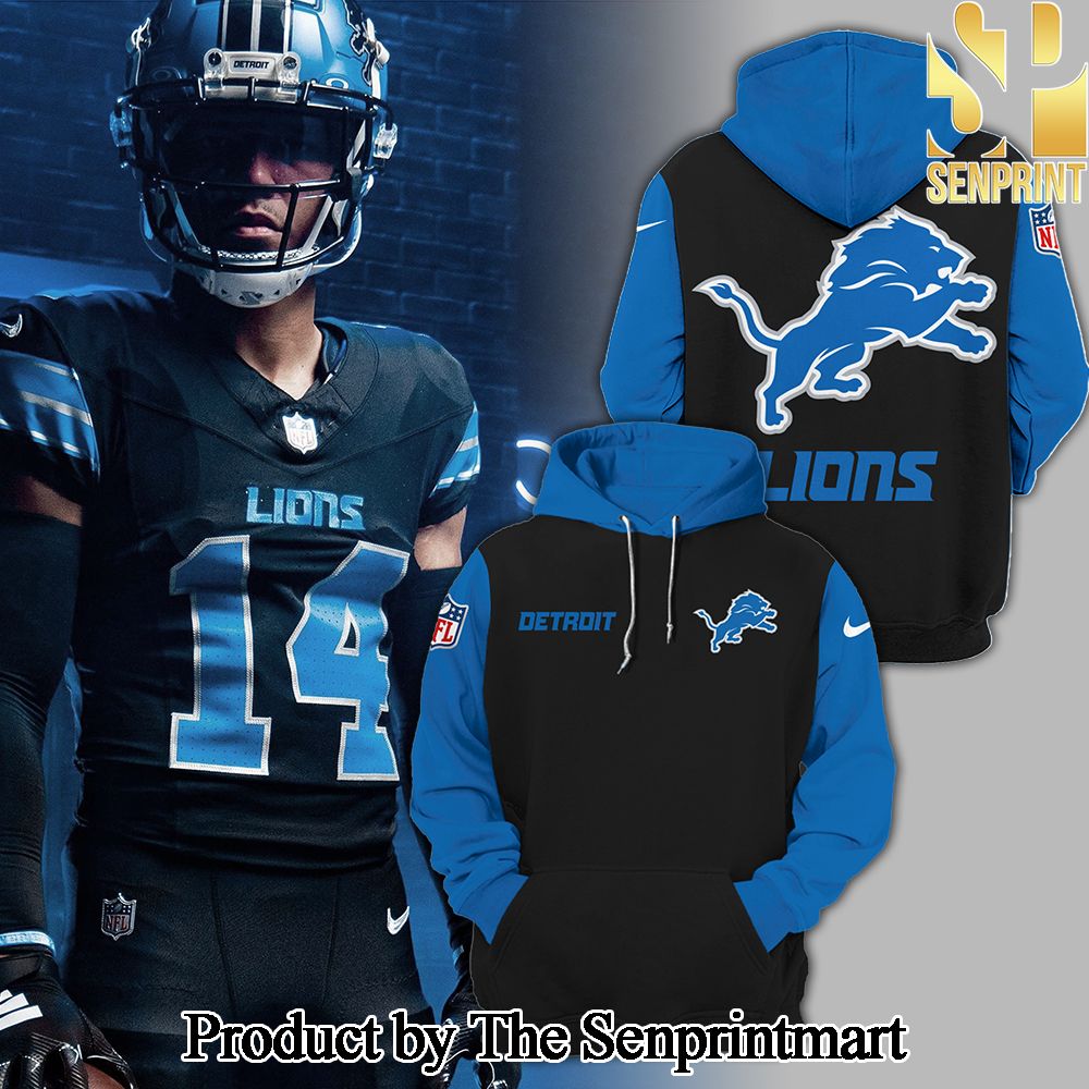 National Football League Detroit Lions 2024 Black Motor City Muscle Ver2 Limited Hoodie SEN0457