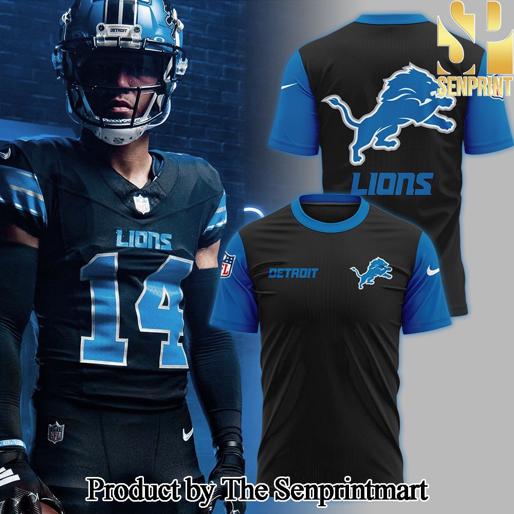 National Football League Detroit Lions 2024 Black Motor City Muscle Ver2 Limited TShirt SEN0451