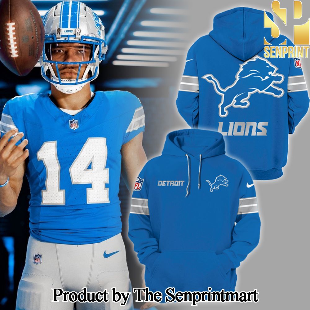 National Football League Detroit Lions 2024 Blue Throwback THE CLASSIC Limited Hoodie SEN0459