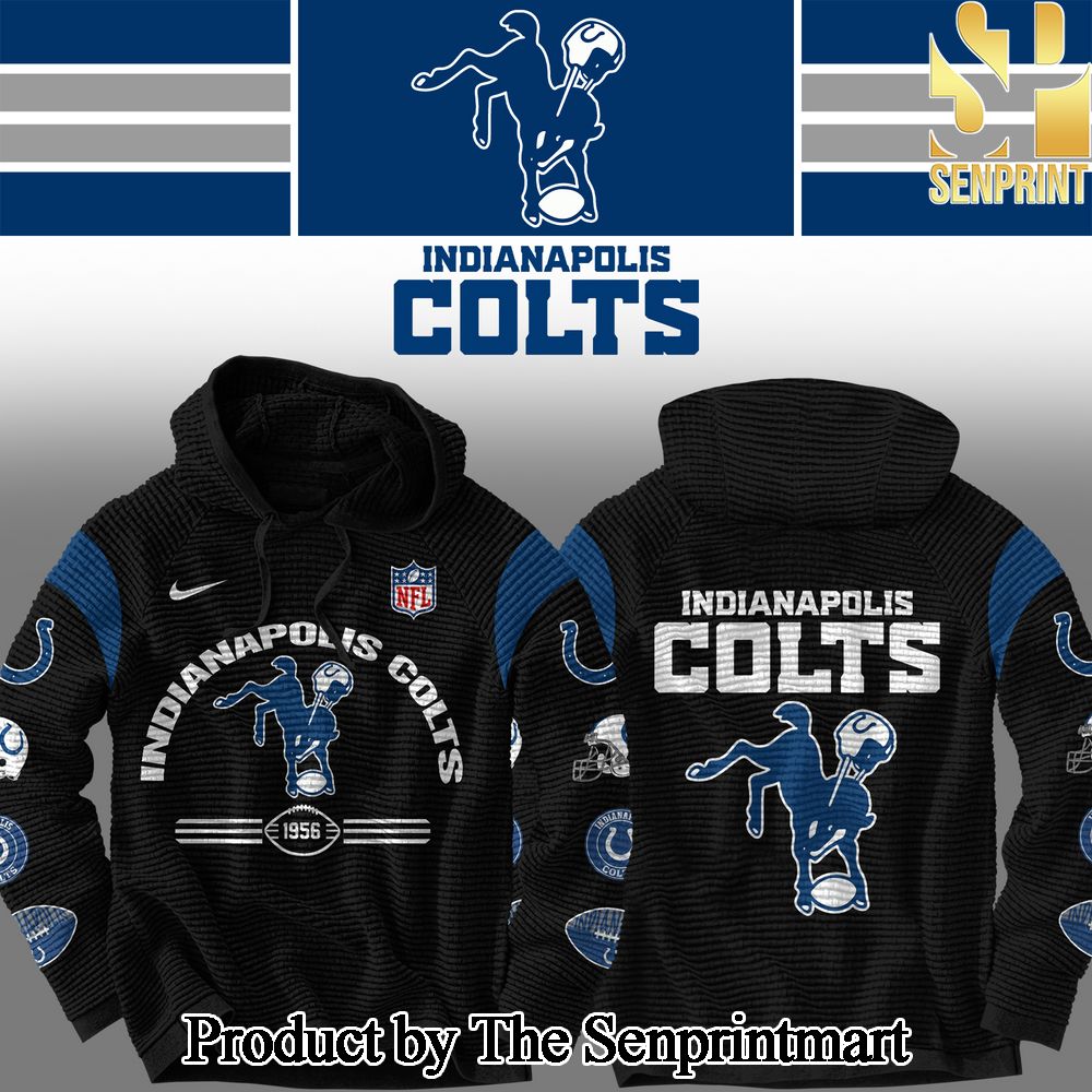 National Football League Indianapolis Colts Throwback Black Hooded SweaShirt SEN0422