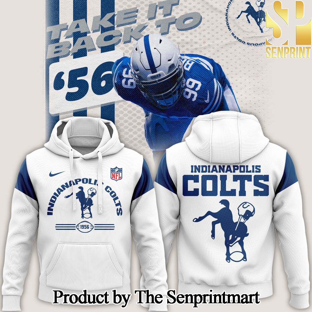 National Football League Indianapolis Colts Throwback White Hoodie SEN0421