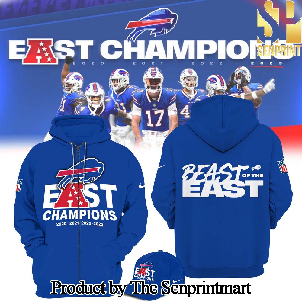 Buffalo Bills AFC East Champions For Sport Fan Full Printing Zip Hoodie SEN0513