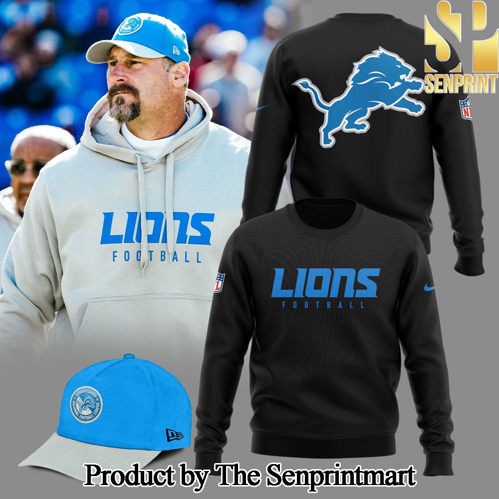 Coach Dan Campbell Detroit Lions L Football Black For Fans All Over Print Sweatshirt SEN0701