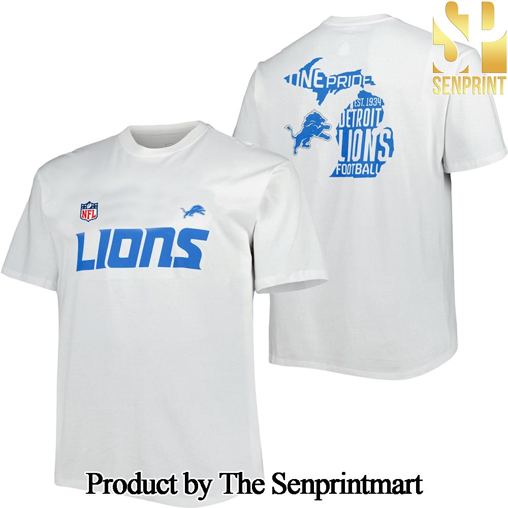 Detroit Lions L Football team Full Printed Classic Tshirts SEN0694