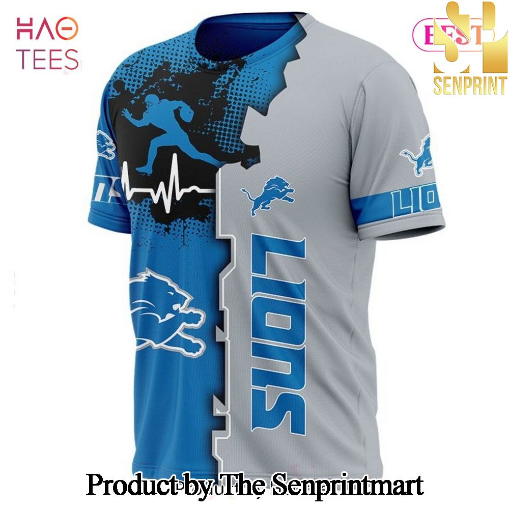 Detroit Lions L Football team Full Printed Classic Tshirts SEN0695