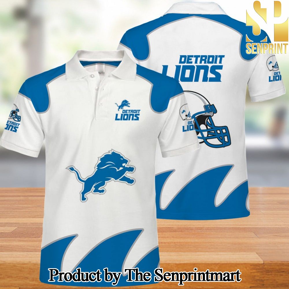 Detroit Lions L Football team Unisex All Over Printed Polo SEN0688