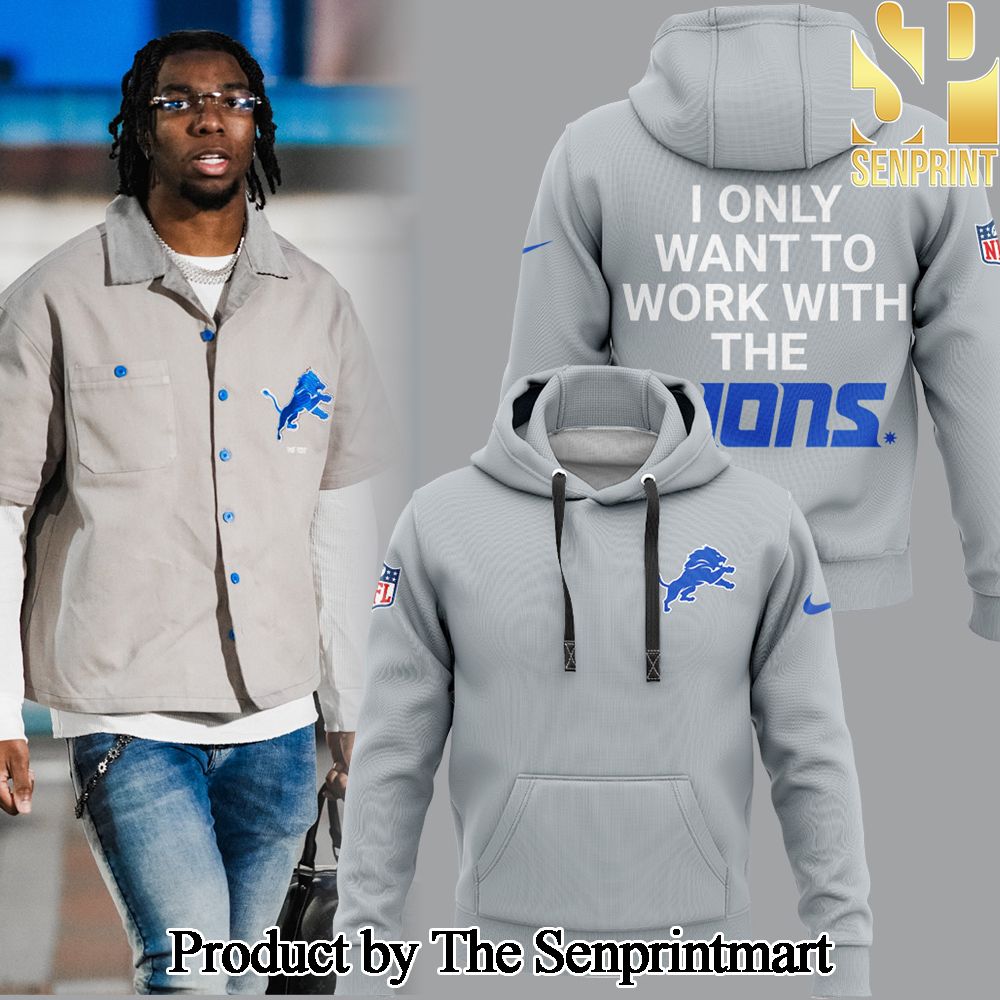 Detroit Lions L For Fans Full Printing Hoodie SEN0659