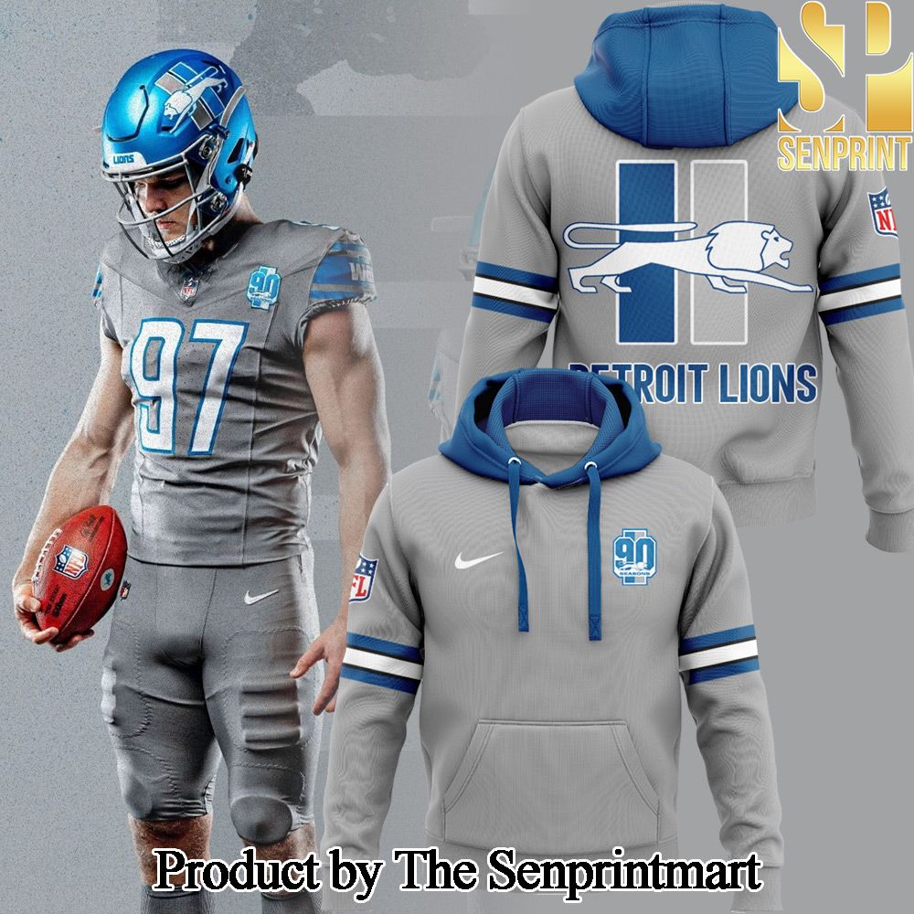 Detroit Lions L Throwback Combo For Fans Full Printing Hoodie Joggers SEN0669