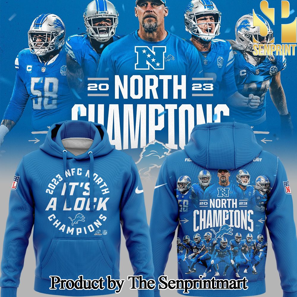 NFC North Champions 2023 Detroit Lions L For Sport Fan 3D Shirt SEN0652