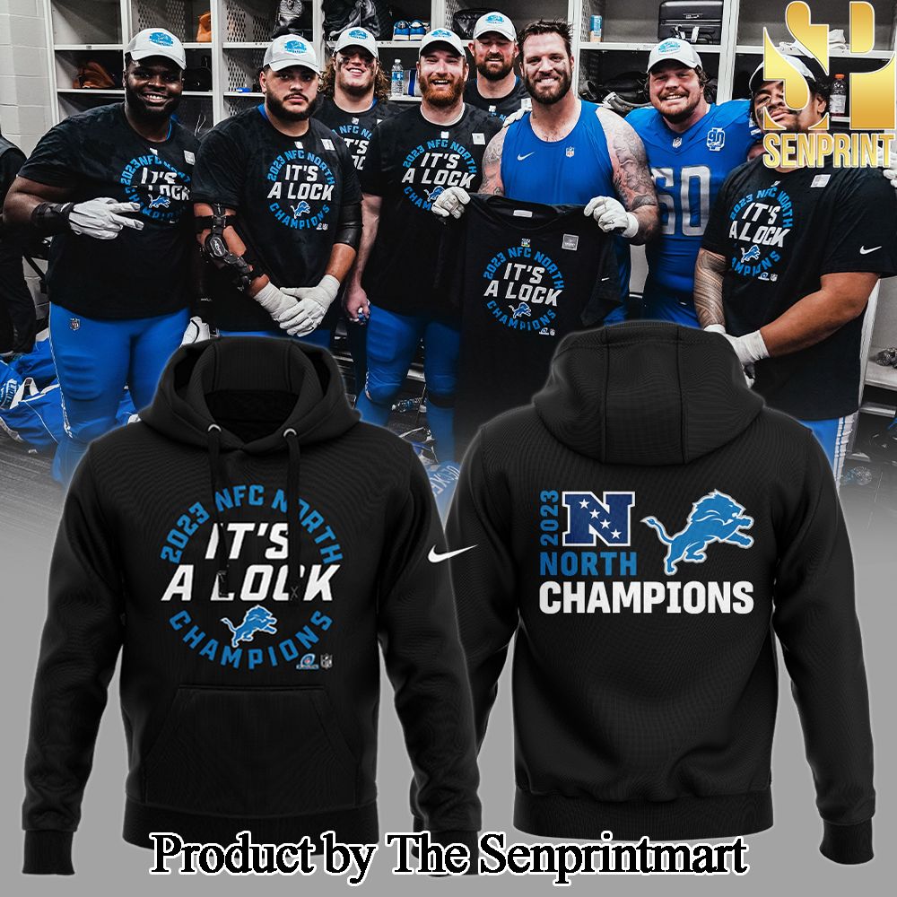 NFC North Champions Detroit Lions L For Fans Full Printing Hoodie SEN0645