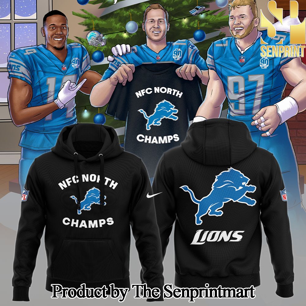 NFC North Detroit Lions L For Fans Full Printing Hoodie SEN0646