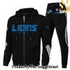 Blue Detroit Lions Alternate Helmet Pattern Full Printed Pullover Hoodie SEN0715