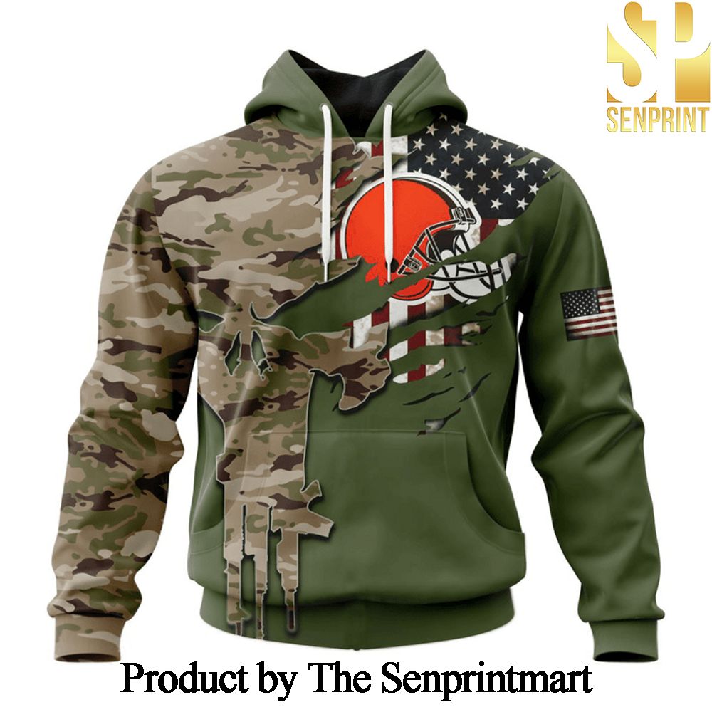 Cleveland Browns NFL Casual Full Printed Hoodie and T-Shirt and Zip Hoodie and Sweatshirt SEN0715