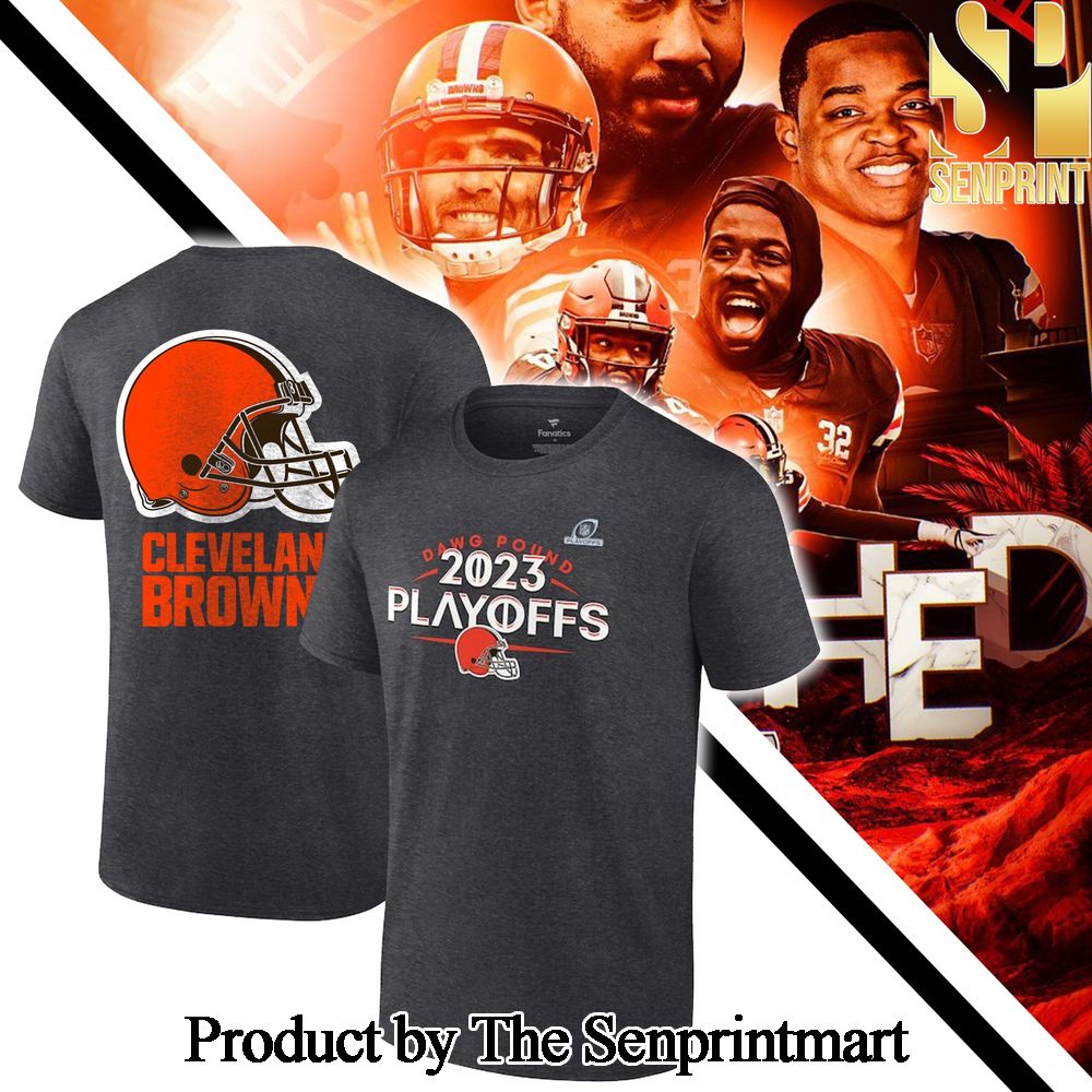 Cleveland Browns NFL Heather Charcoal NFL Playoffs Shirt SEN0748