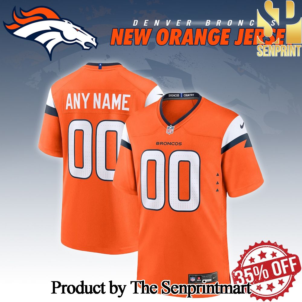 Denver Broncos 2024 New Orange Unique All Over Printed Jersey SEN0774