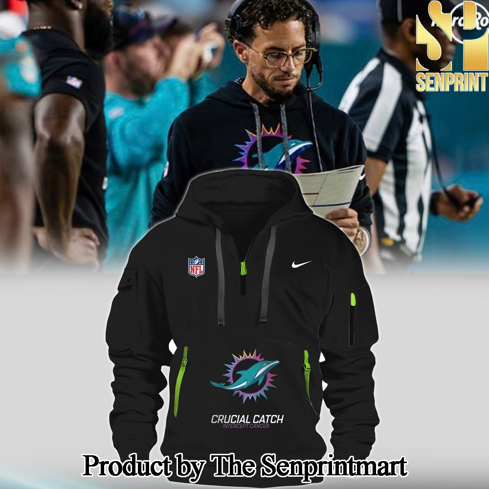 Miami Dolphins 2024 Unique Full Printed Half Zip Hoodie SEN0837