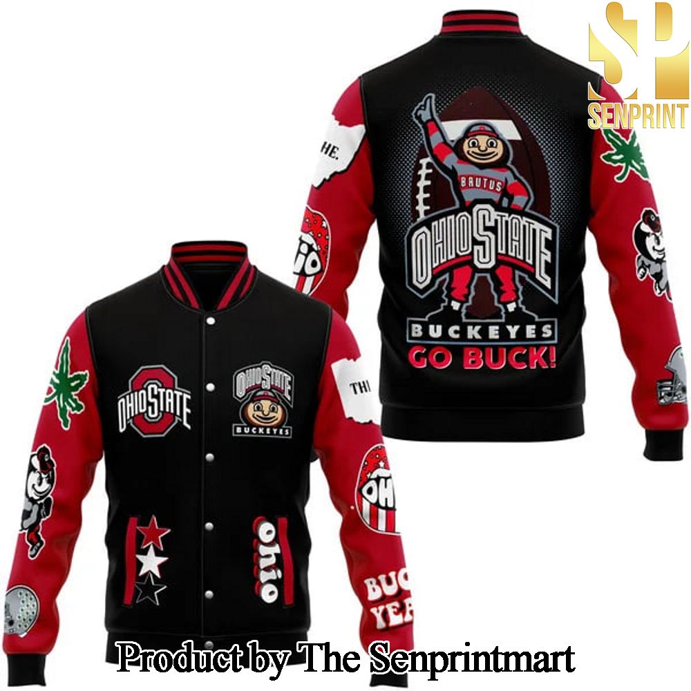 Ohio State Buckeyes Football For Sport Fans Full Printed Bomber Jacket SEN1039