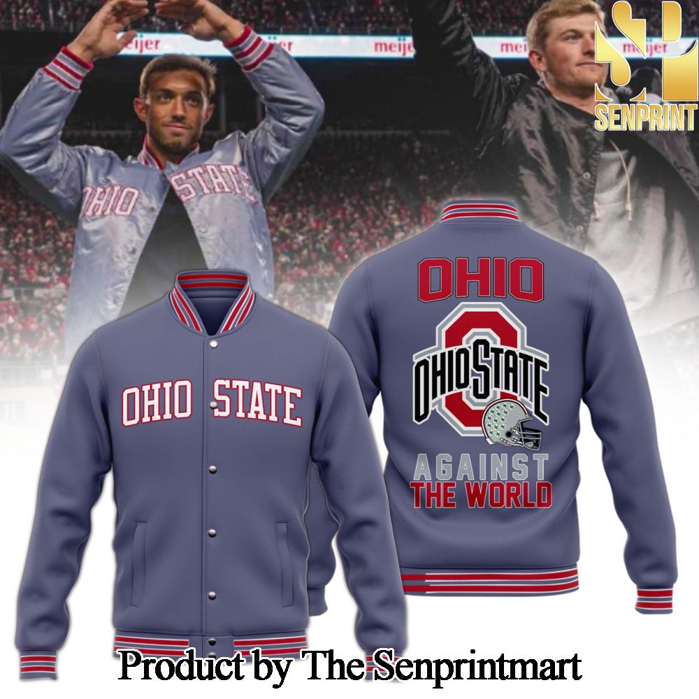 Ohio State Buckeyes Football For Sport Fans Full Printed Bomber Jacket SEN1040