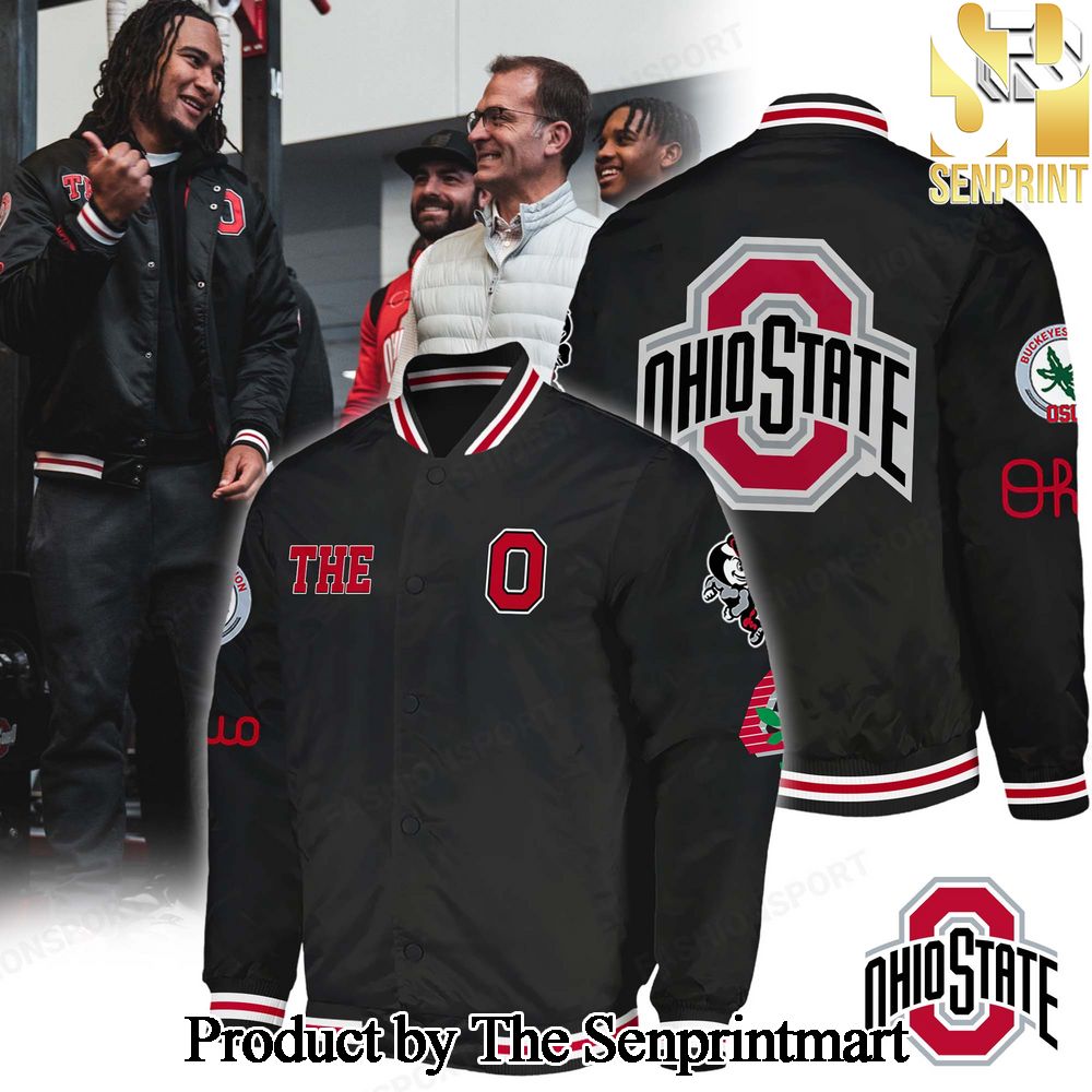 Ohio State Buckeyes Football For Sport Fans Full Printed Bomber Jacket SEN1042