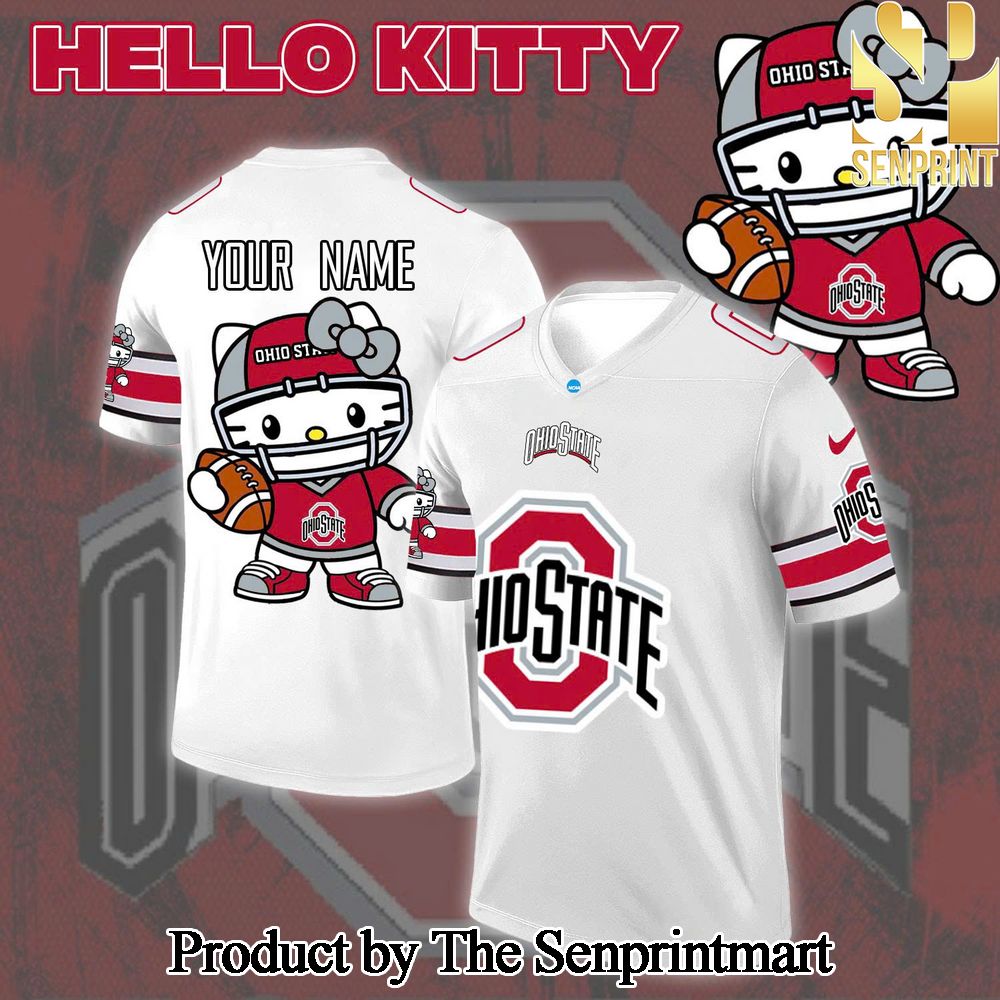 Ohio State Buckeyes Football Hello kitty For Sport Fans Full Printing Jersey SEN1044