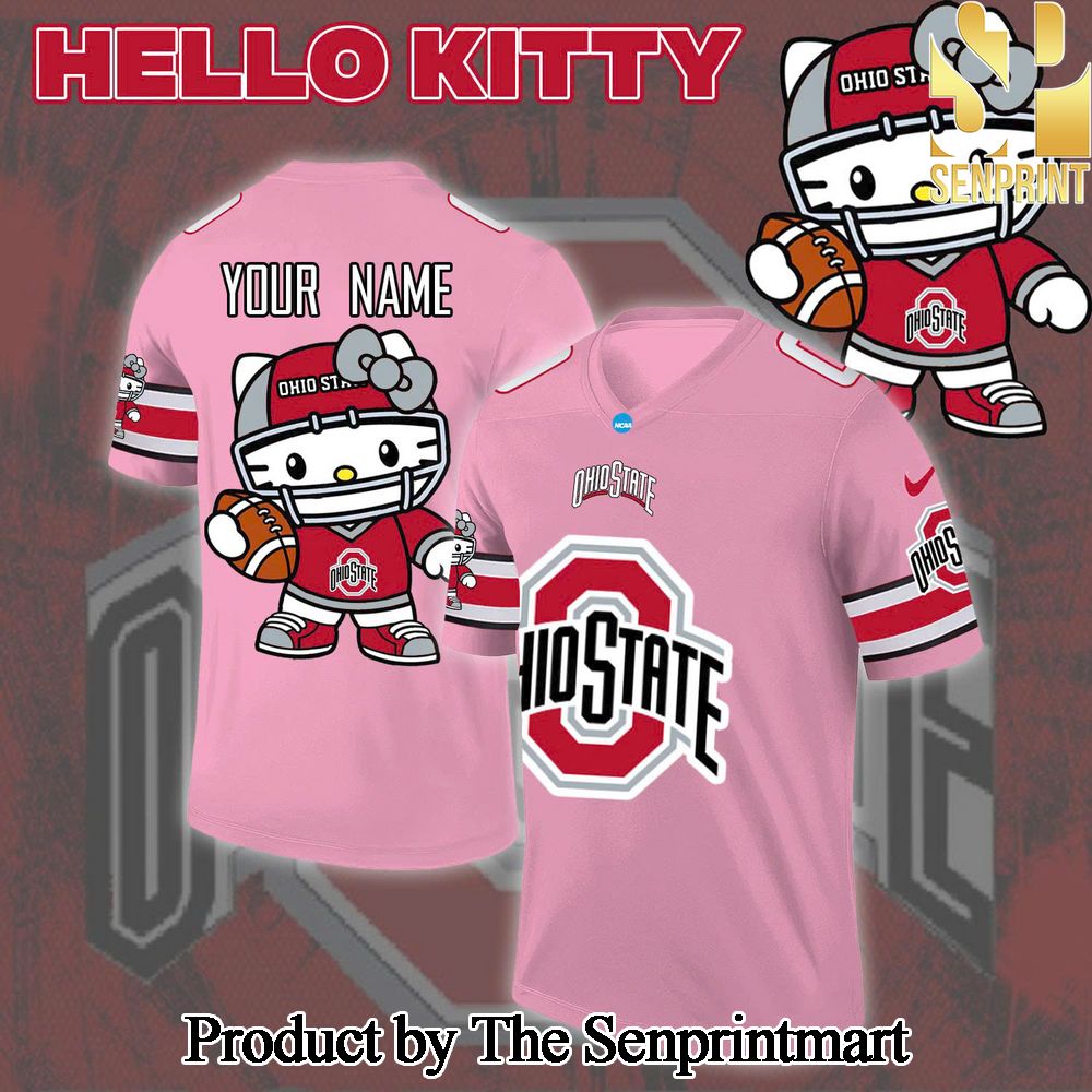 Ohio State Buckeyes Football Hello kitty For Sport Fans Full Printing Jersey SEN1046